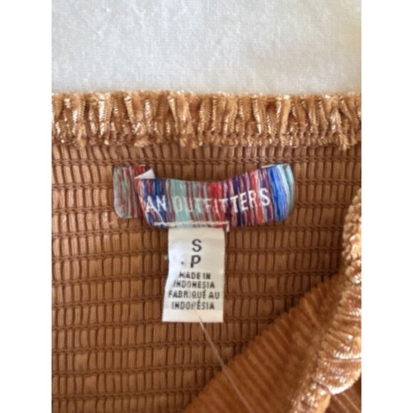 Urban Outfitters NWT Brown/Tan Velvet Crop Top Size S - Picture 6 of 8